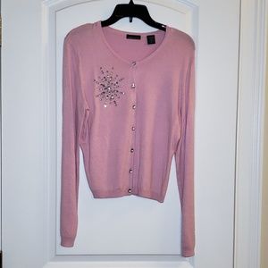 Pink Rhinestone Cardi